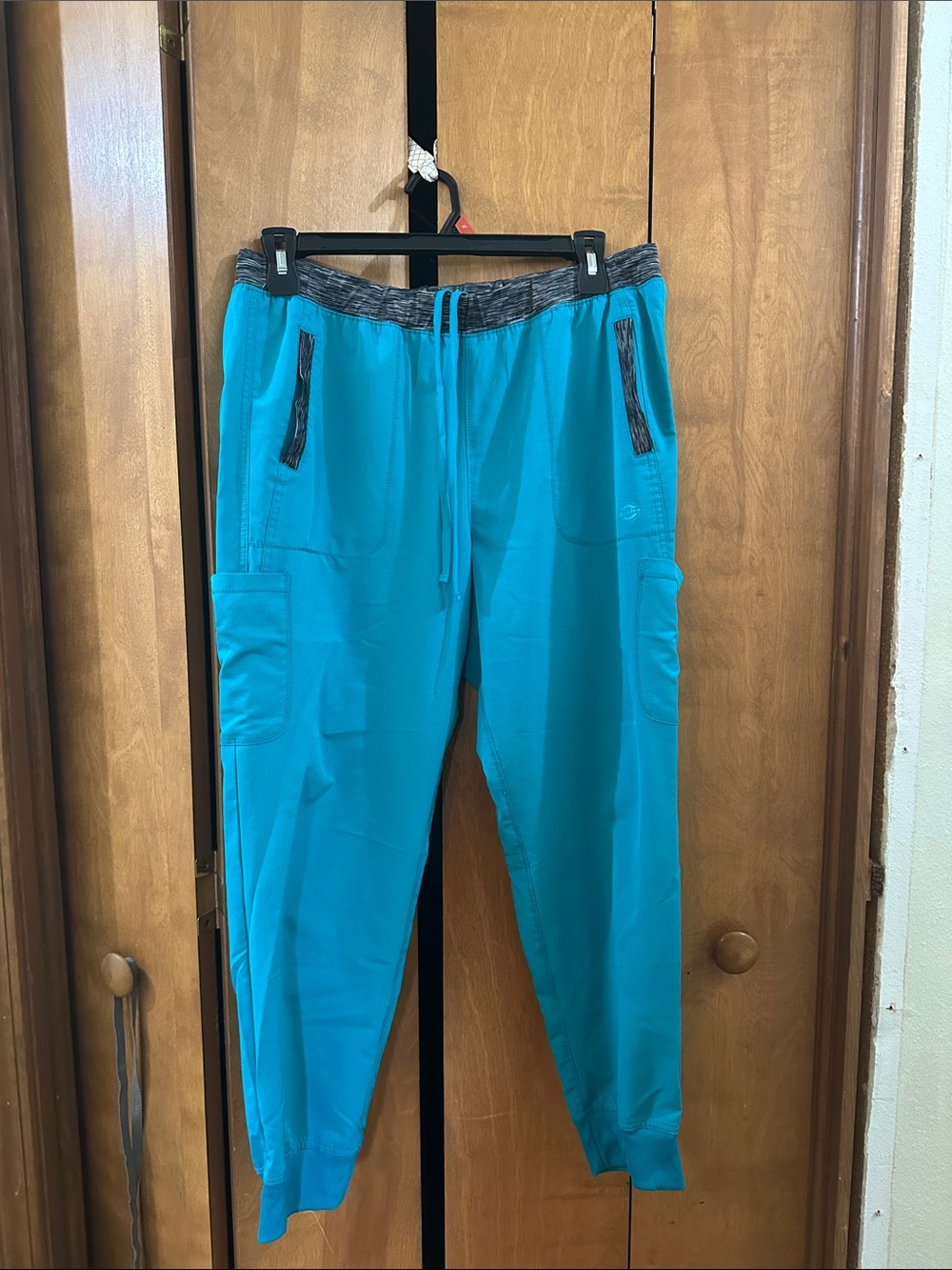 Dickies Teal Drawstring Cargo Jogger Scrubs